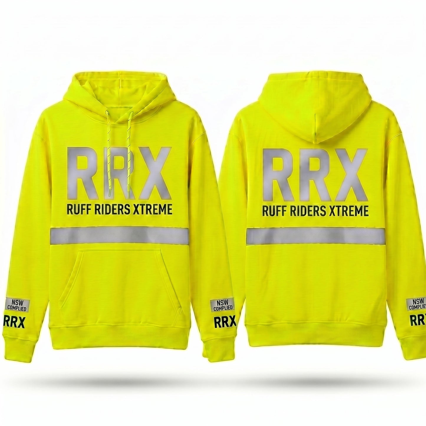RRX "Liquid" Stealth Hoodie — Fluorescent Yellow-Green